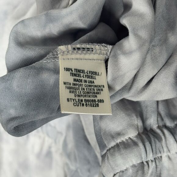 Belle Dahl Jumpsuit Womens Small Blue Tie Dye Pleated Wide Leg Jumper Hippie - Picture 6 of 8